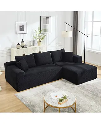 Original Modular Sectional Sofa Couches L-Shape Couch 3 Seat Modular Sofa Memory Foam Sectional Couches, Cloud Couch with Right Chaise.