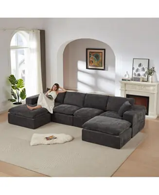 Streamdale Modern Chenille Cloud Sofa - Freely Combinable & Comfortable Instant Buy