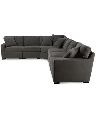Radley 5-Pc Fabric Sectional with Apartment Sofa Professional Grade