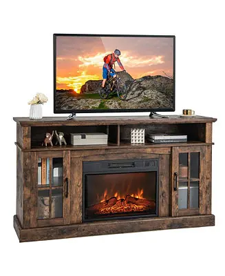 Money Back Guarantee Stand with 1400W Electric Fireplace