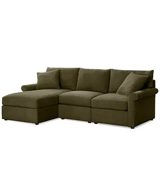 CLOSEOUT! Wrenley 99" 3-Pc. Fabric Modular Chaise Sectional Sofa Special Offer
