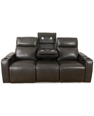 Greymel 84" Zero Gravity Leather Sofa with Power Headrests Hassle-Free Returns