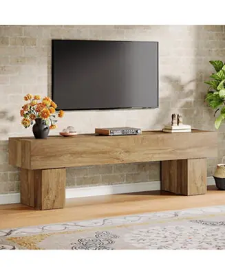 Top Rated 63" TV Stand, Farmhouse Entertainment Center, Low TV Console Table for Living Room, Long Media Console Television Stands for 55/60/65 Inches TV