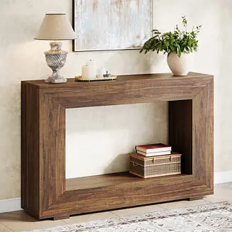 Farmhouse Console Table, 47 Inches Entryway Console Table with Storage, Industrial Hallway Accent Table for Living Room, Entrance Last Chance