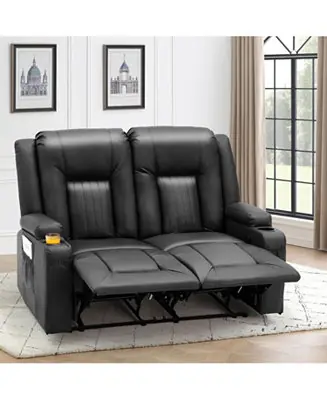 Low Price Loveseat Recliner with Cup Holders&Side Pockets