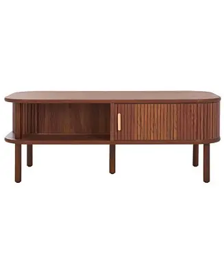 1-Pc Wood Tambour-Door Storage Coffee Table Place Order