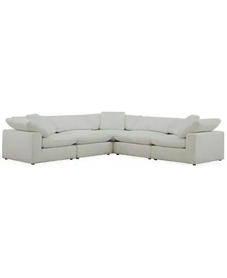 Fog 5-Pc. Fabric L-Sectional Sofa Set Sale