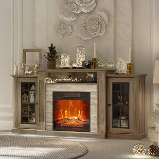 Don’t Miss Out 59'' Electric Fireplace TV Stand with Remote & LED Lights