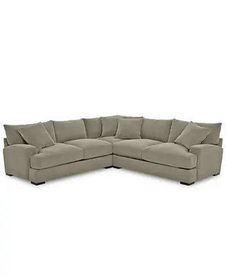 CLOSEOUT! Rhyder 3-Pc. 'L' Shaped Fabric Sectional Sofa Deal