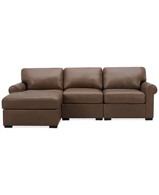 Radley Roll Arm 104" 3-Pc. Leather Sectional Special Offer