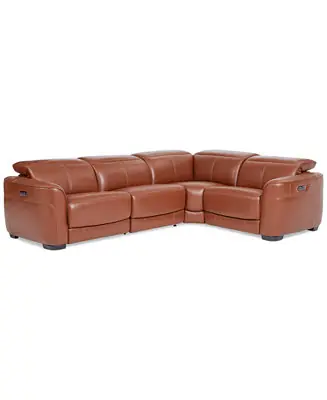 Lexanna 4-Pc. Leather Sectional with 2 Power Motion Recliners Limited Offer