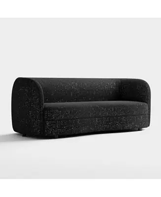 Free Returns Isabella 82.5" Boucle Fabric Curved Sofa