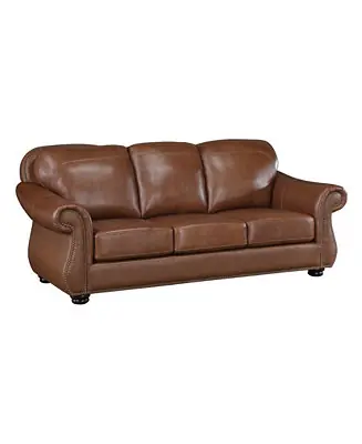 White Label Dadeville 85" Leather Match Sofa Worldwide Shipping