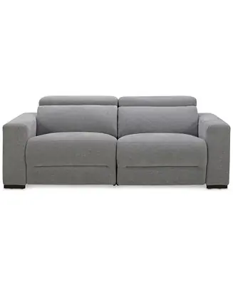 Holiday Sale Nevio 2-Pc. Fabric Power Headrest Sectional with 2 Power Motion Chairs