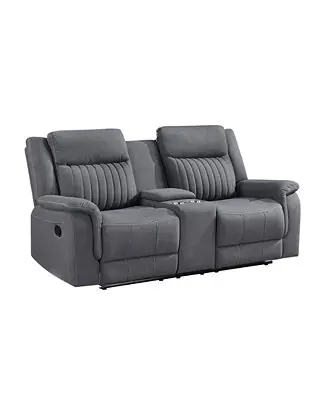 Hot Picks White Label Magnus 75" Double Reclining Love Seat with Center Console