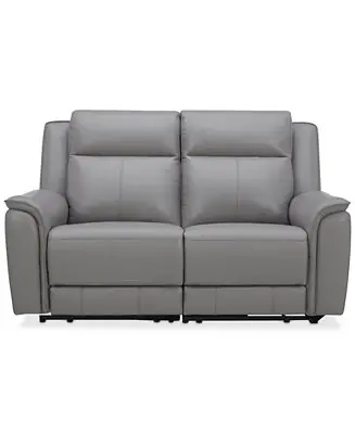 Worldwide Shipping Addyson 64" 2-Pc. Leather Sofa with 2 Zero Gravity Recliners with Power Headrests
