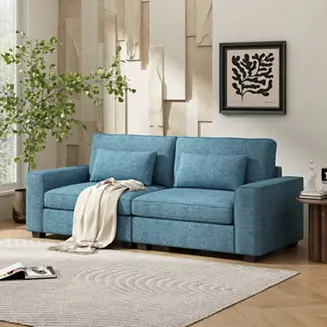 New Release Streamdale Plush Fabric Sofa with Sleek Arms (79.5")