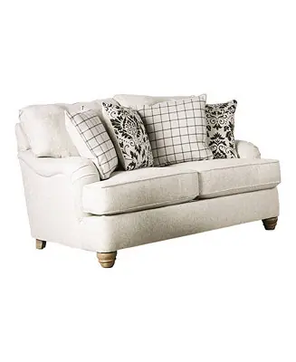 65" Stacy 2-Seater Pleated Arm Loveseat Exclusive Offer
