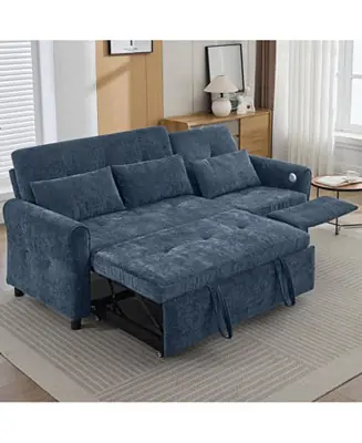 Streamdale 2-in-1 Sofa Bed 82" Three-Seater Reversible Recliner - Beige Hot Picks