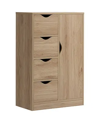 Weekend Sale Wooden Storage Cabinet Organizer with 4 Drawers and 1 Shelf,