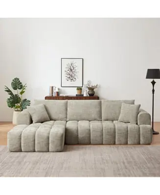 Markdown Streamdale Chenille L-Shape Luxury Sectional Oversized Sofa Sleeper Couch
