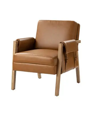 Budget Olivia Farmhouse Armchair with Solid Wood Frame