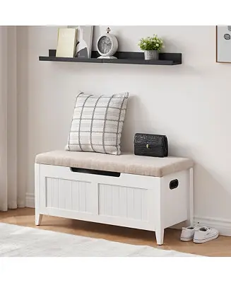42'' Storage Bench - Wooden Toy Chest with Seating and 2 Safety Hinge, Storage Chest Flip-Top Storage Trunk Special Offer