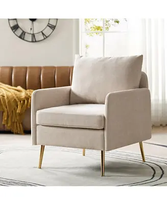 1 piece Polyester Modern Metal Legs Armchair New Arrival