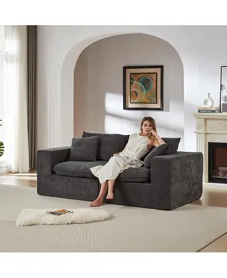 Last Chance Modern Chenille Cloud Sofa - Freely Combinable & Comfortable