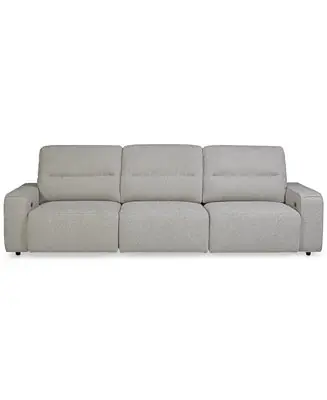 Frandlyn 3-Pc. Fabric Power Sliding Sofa Special Discount