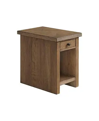 Top Rated 16"" x 24"" Chairside Table in Weathered Oak