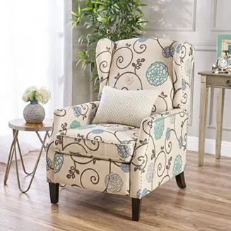 Traditional Wingback Recliner With Studded Border Editor’s Pick