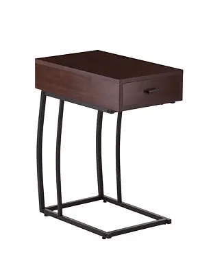 Wood and Iron End Table with Drawer for Sofa Side or Bedside Use While Supplies Last