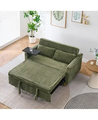 Trending Pull-Out Sofa w/ Tabletop & USB