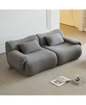 Memory Foam 2-Seater Sofa in a Box - Light Grey Buy Online