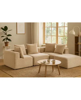 Corduroy Modular Lounge Sofa - No Assembly Hot Picks
