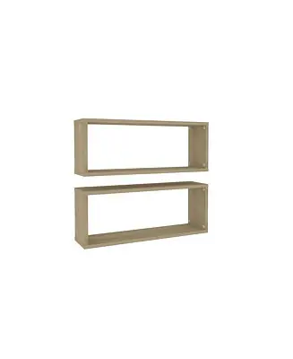 Wall Cube Shelves 2 pcs 23.6"x5.9"x9.1" Engineered Wood Price Drop
