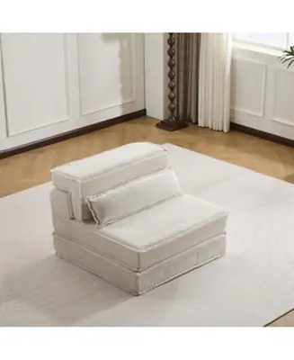 Compression Sofa, Convertible Floor Sofa Bed, White Limited Offer