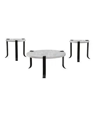 Today Only Burford Round Coffee Table Set, 3 Piece