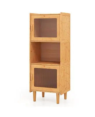 Factory Price 3-Cube Wicker Storage Cabinet with Open Compartment For Living Room