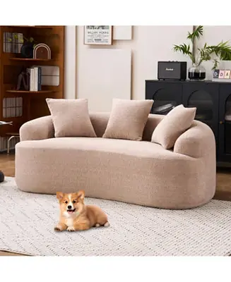 Warm Beige Chenille Loveseat Sofa Direct From Manufacturer