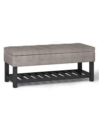 Clearance Cosmopolitan Storage Ottoman Bench with Open Bottom