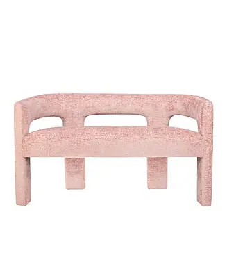 Viral Gwen Modern Luxury Jacquard Fabric Upholstered Sculpture Bench