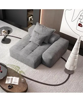 Modern Chenille Modular Sectional Sofa with Pillows Affordable