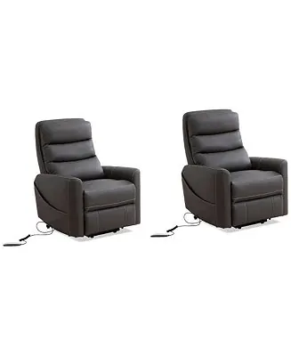 Bulk Order 2 Pc Haze FabricPower Lift, Articulating Headrest Recliner Chair