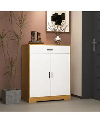 Authentic Streamdale Freestanding 4-Tier Shoe Cabinet with Drawer and Adjustable Shelves