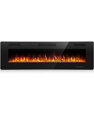 Ultra-Thin 36" Electric Fireplace with Remote & Touch Control, Adjustable Flame Colors, Timer, and Low-Noise Operation Brand New