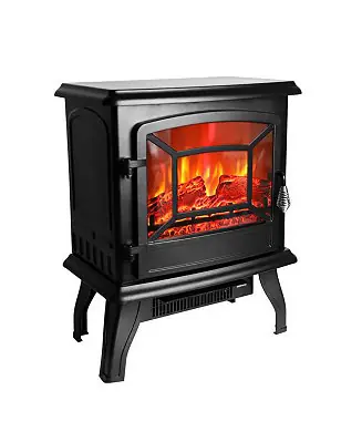 FreestandingWood Fireplace, Stylish Electric Heater for Cozy Indoor Ambiance Last Chance