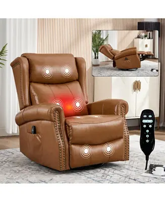 Streamdale Leather Heat Massage Rocker Recliner Limited Edition
