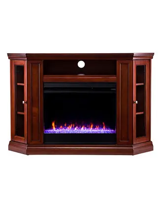 Stonington Color Changing Corner Convertible Electric Fireplace with Storage Best Price